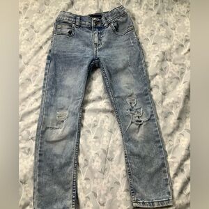 Kids Light Blue Distressed Skinny Jeans Y2K trendy